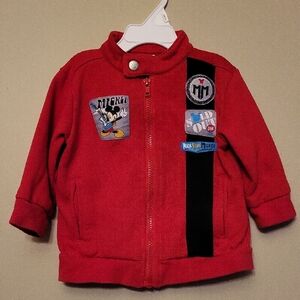Disney Mickey Mouse red zip up sweater